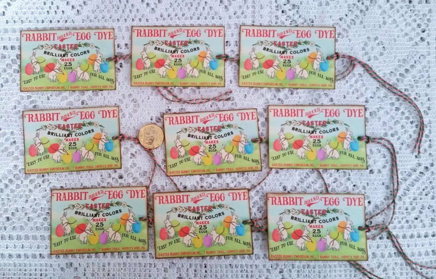 9~Easter~Vintage~Primitive~Label~Fussy Cut~Linen Cardstock~Gift~Hang~Tags~Ornies