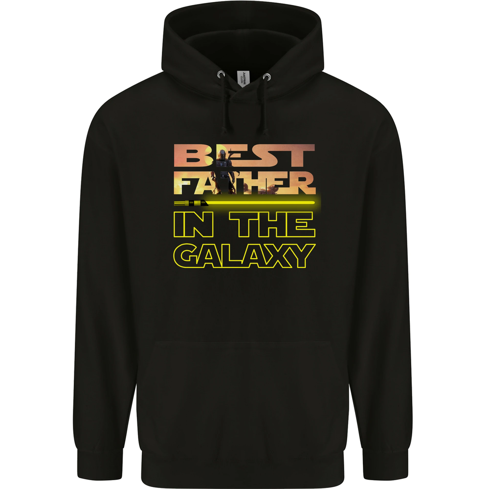The Best Father in the Galaxy Fathers Day Mens 80% Cotton Hoodie