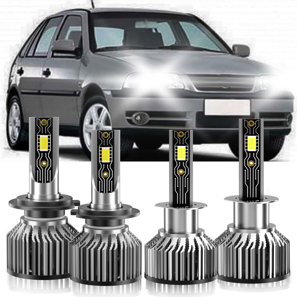 For Pointer 2006-2007 4X H1+H7 LED Headlight Bulbs Kit 6500K High Low Beam Combo
