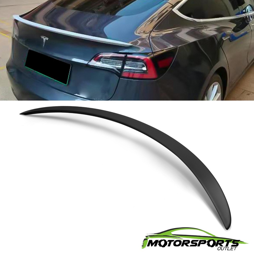 For 2017-2020 Tesla Model 3 4D Sedan Trunk Spoiler P Type Carbon Fiber Wing