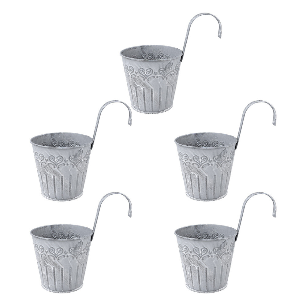 Balcony Hanging Pots Metal Hanging Planter Fence Hanging Planter Hanging Bucket