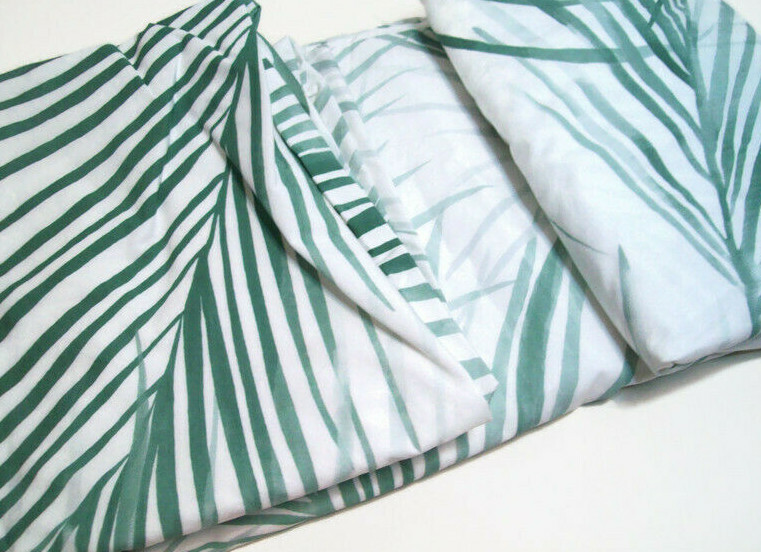 Pottery Barn Teen Green Jade Tropical Palm Leaf Duvet Cover Full Queen