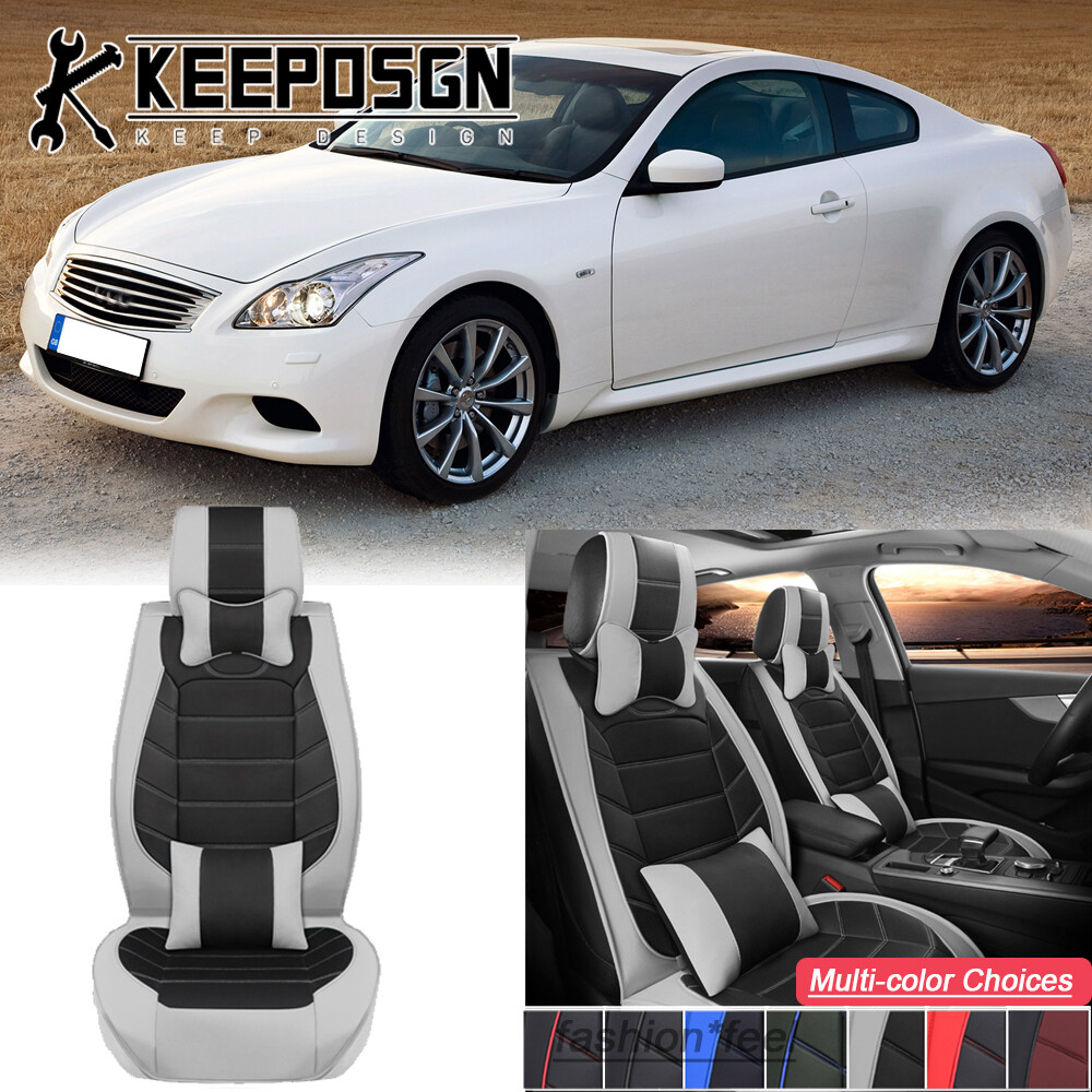 Car Seat Covers Interior Front Set Leather Waterproof 2 Seater for Infiniti G37