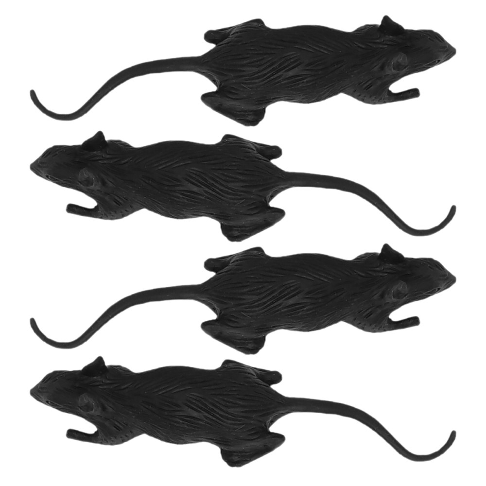 24 Pcs Realistic Fake Rat Toys for Halloween Pranks and Kids Decor