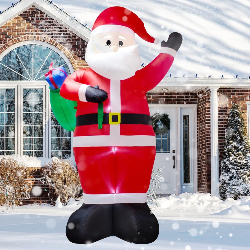 10 Foot Christmas Inflatable Santa Claus Carries the Package Christmas Blow up I