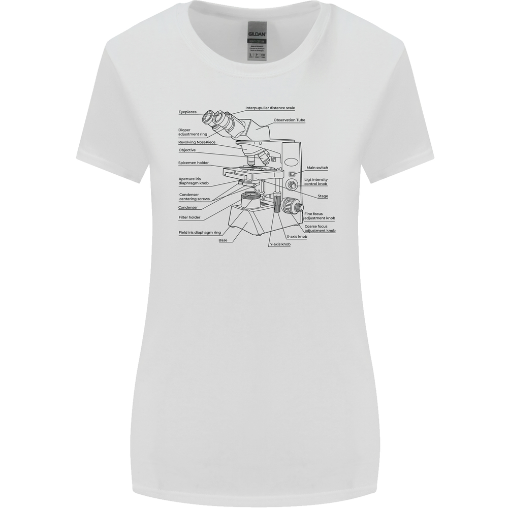 Microscope Biology Science Women’s Wide Fit T-Shirt