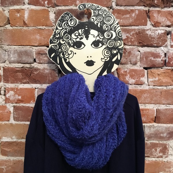 Royal Blue Chenille Loop Infinity Scarf Soft Textured Fashion O/S New