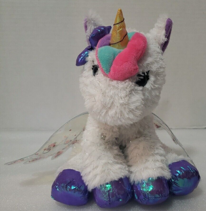 Barbie Unicorn Plush  Talking Toy Horn Light up Glitter White 2019