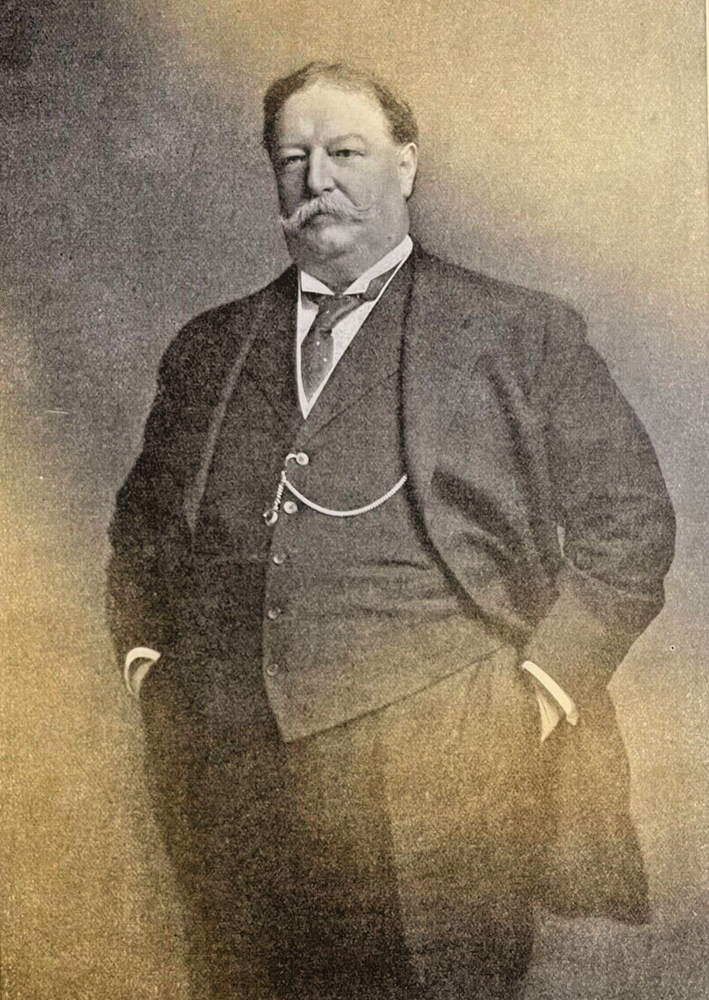 1909 Vintage Magazine Illustration President William Howard Taft