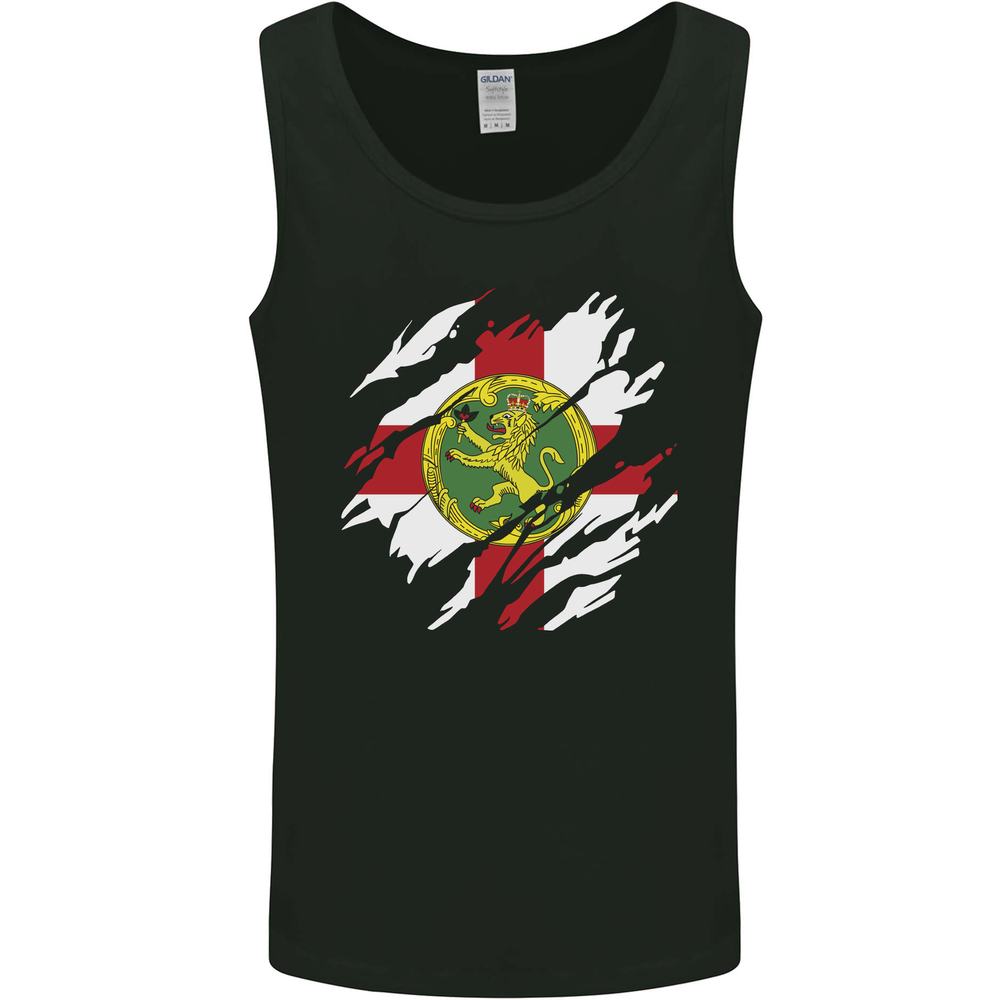 Torn Flag ALDERNEY Mens Vest Tank Top