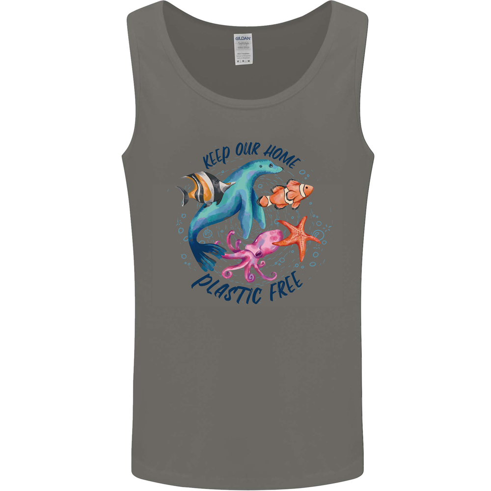 Plastic Free Climate Change Octopus Seal Fish Mens Vest Tank Top