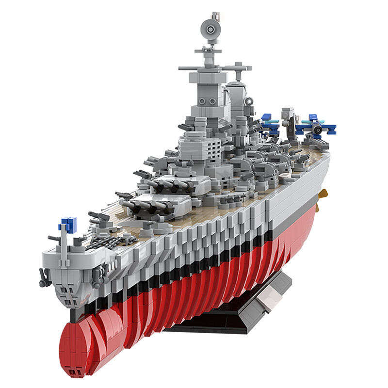 MOC Building Blocks Set for Iowa-Class Battleship USS Missouri BB-63 Bricks Toys