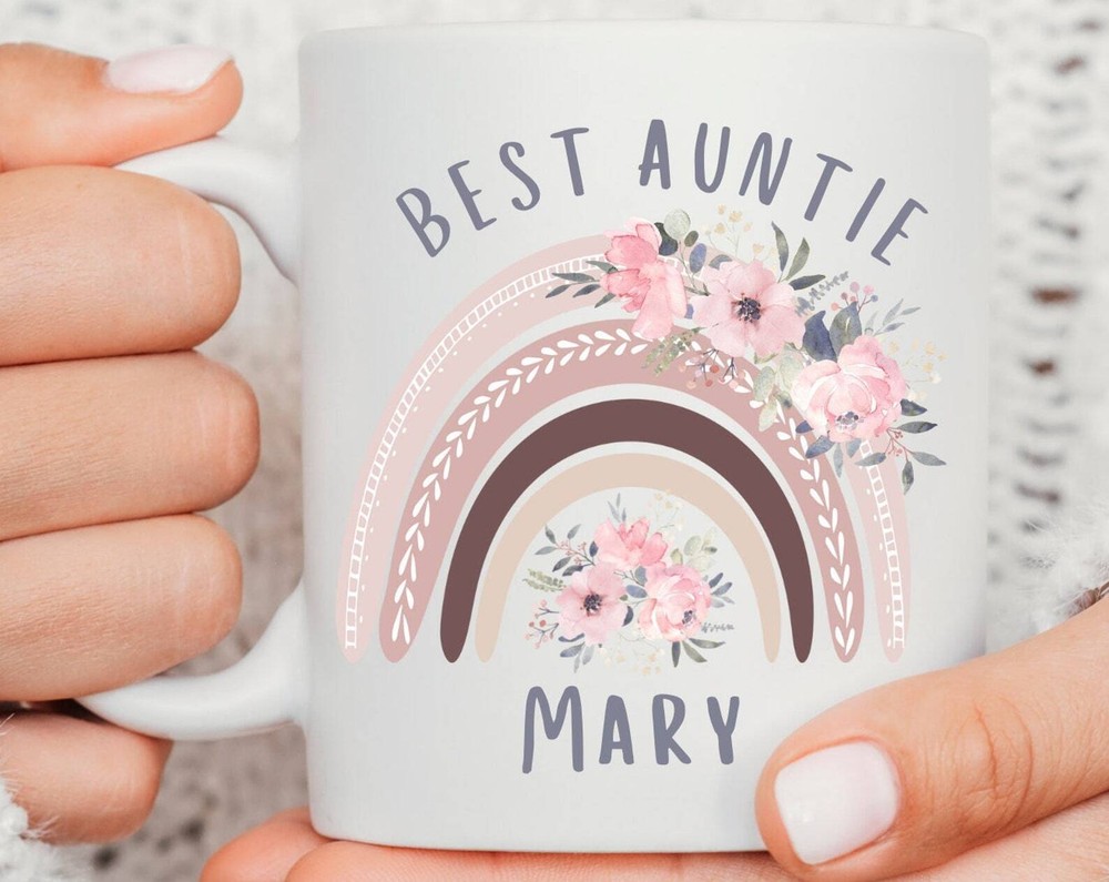 Best Auntie Ever Personalized Mug Birthday Gift For Aunt Custom Name Mug Coffee