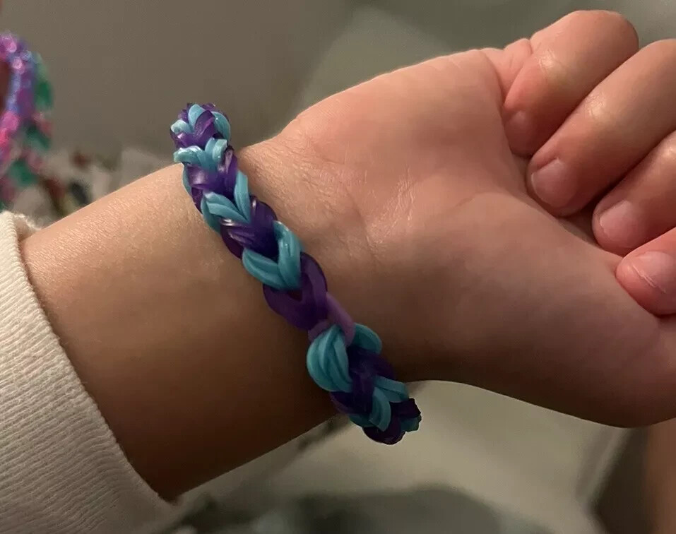 Personalized Handmade Fishtail Rainbow Loom Bracelets- Pick Colors!