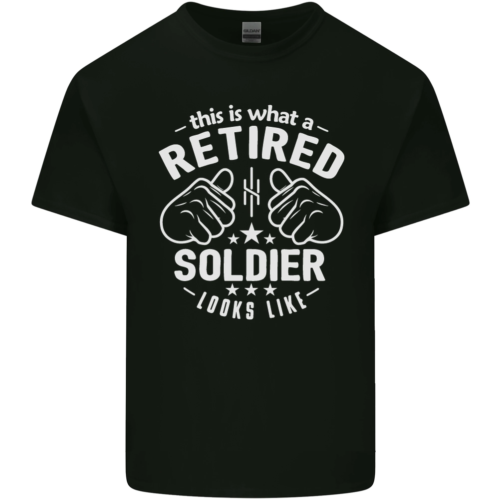 This Is What a Retired Soldier Looks Like Mens Cotton T-Shirt Tee Top