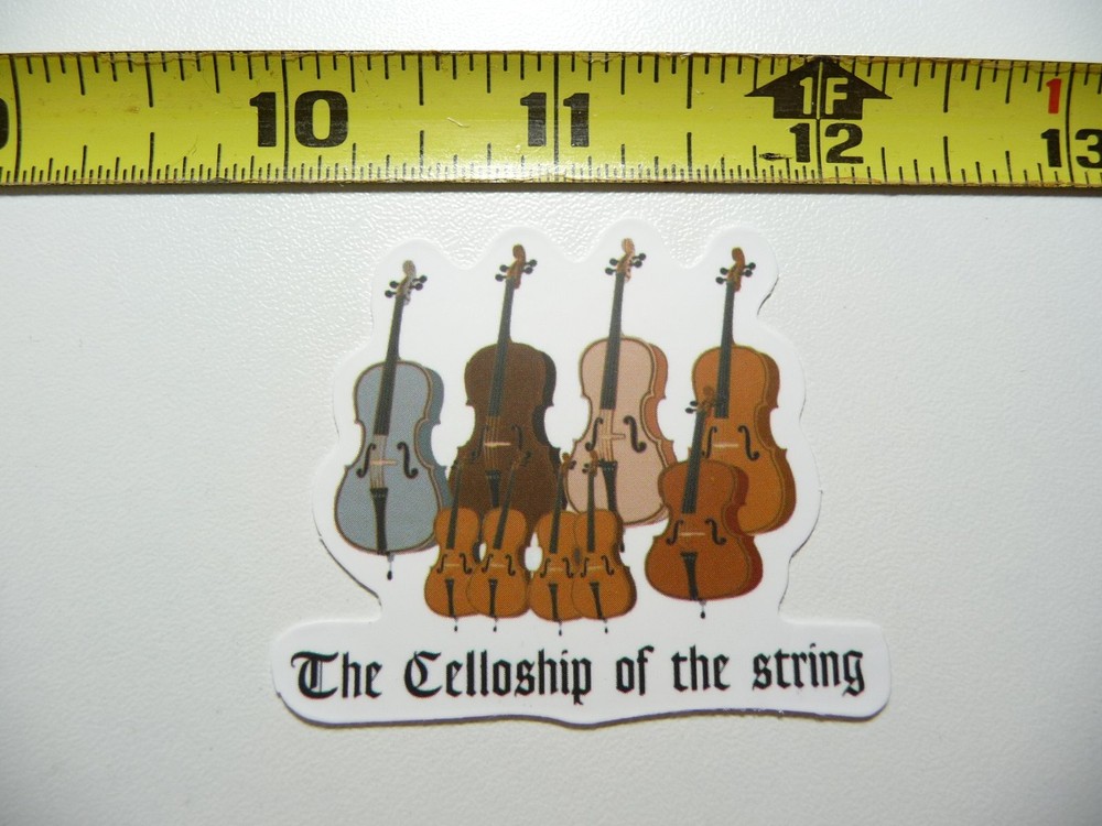 CELLOS FELLOWSHIP MUSIC DECAL STICKER BAND CONCERT HALL MUSICAL