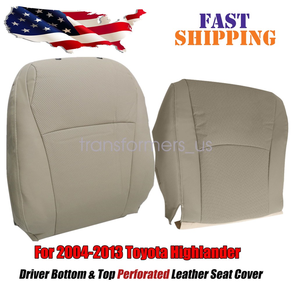 2008 2009 2010 2012 For Toyota Highlander Front Driver Side Leather Cover Tan