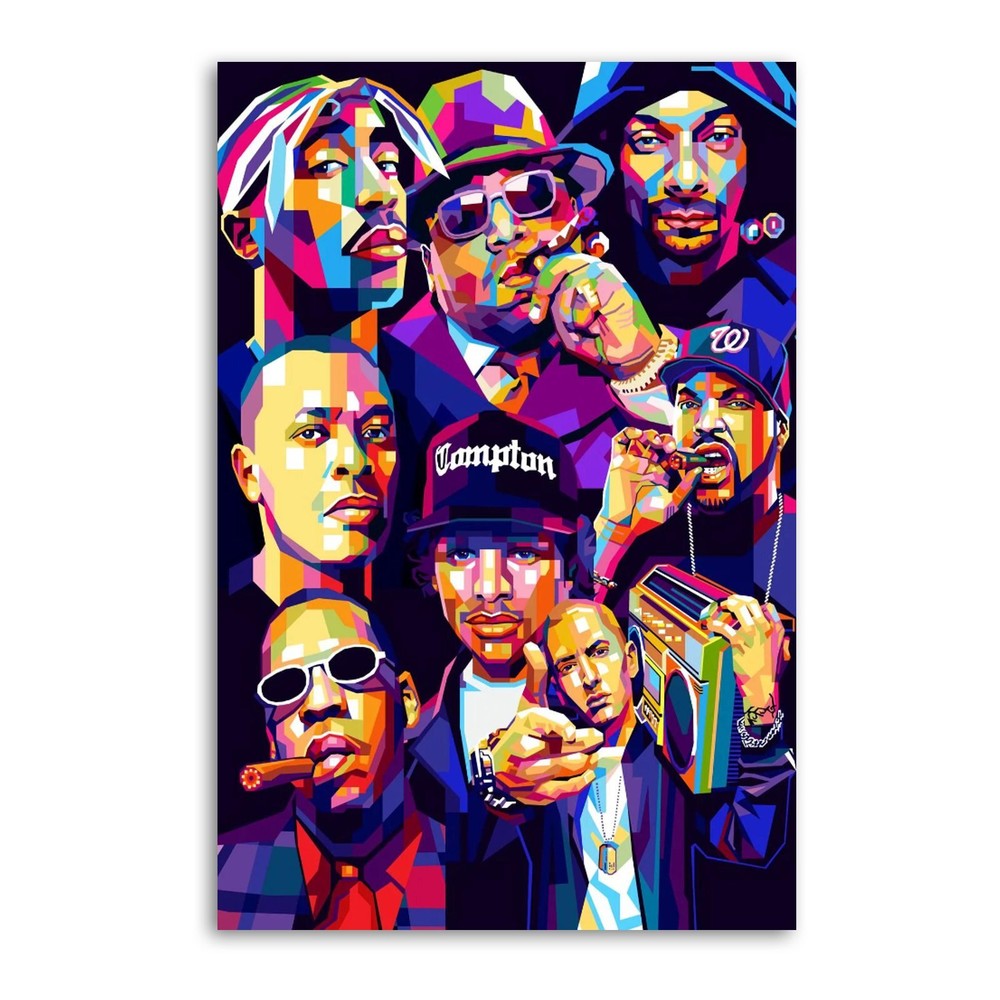 Rapper Hip Hop Music Legend Canvas Art Wall Painting Poster Print