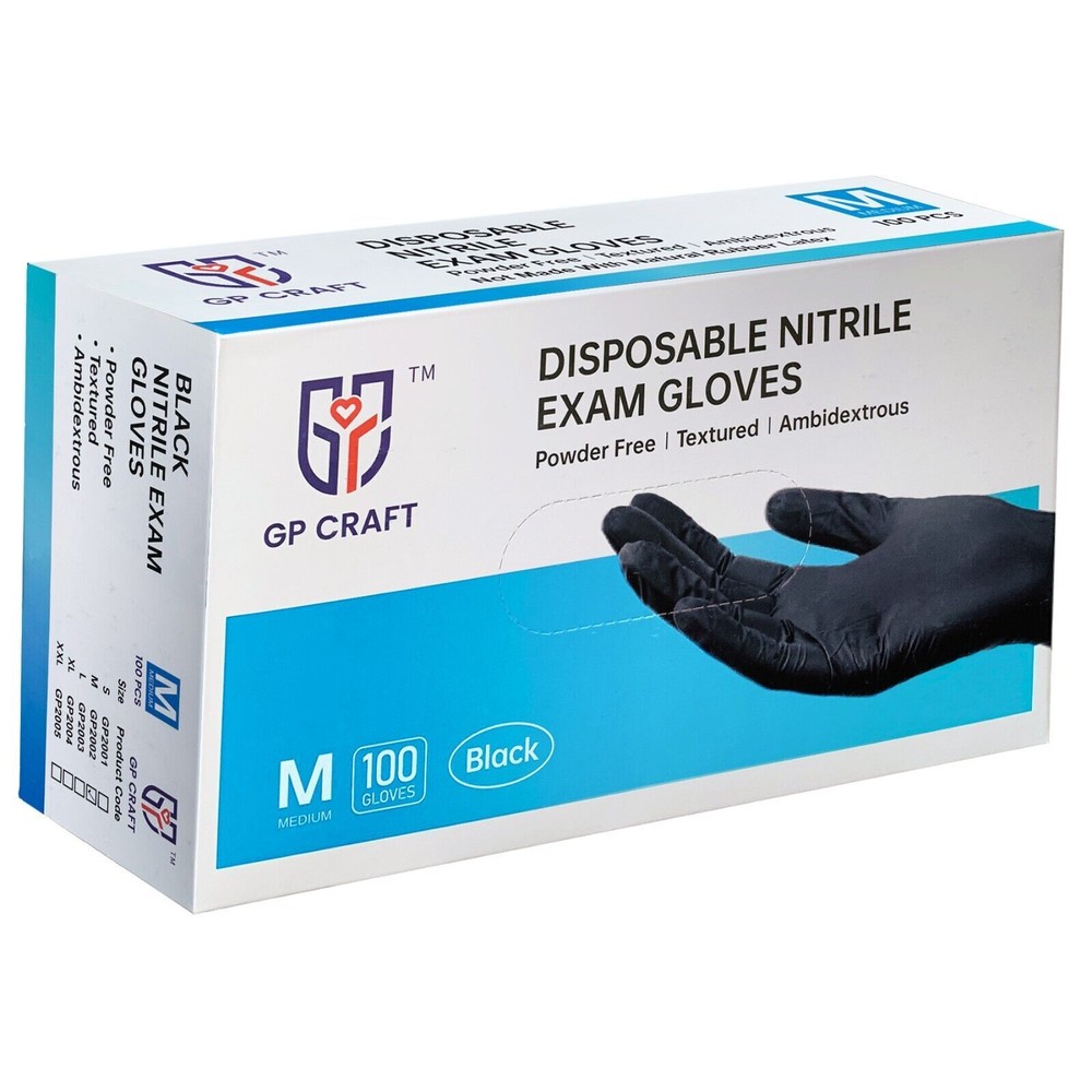 Nitrile Medical Gloves 5Mil Powder & Latex Free Disposable Food Clean (100pcs)