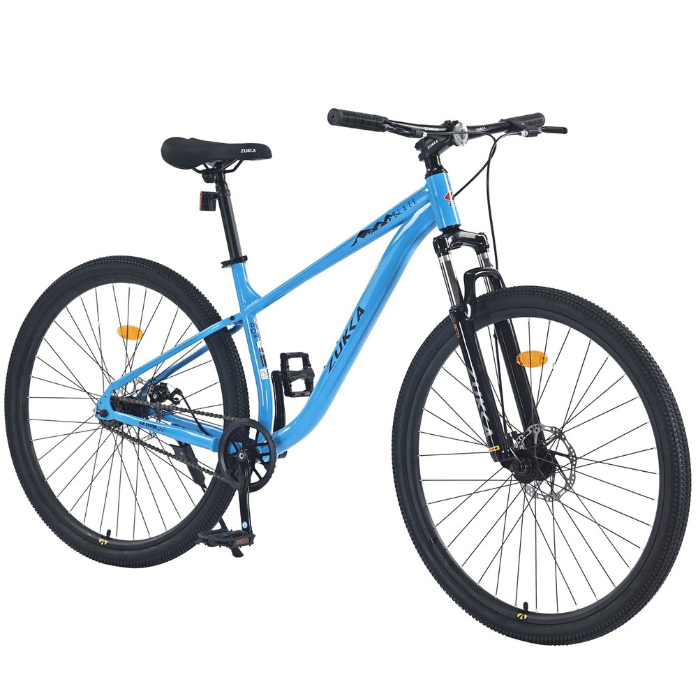 29-Inch Blue Mountain Bike with Front Suspension for Men and Women