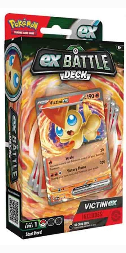 Mazo de batalla Pokemon ex VICTINI EX caja sellada de fábrica listo para jugar mazo