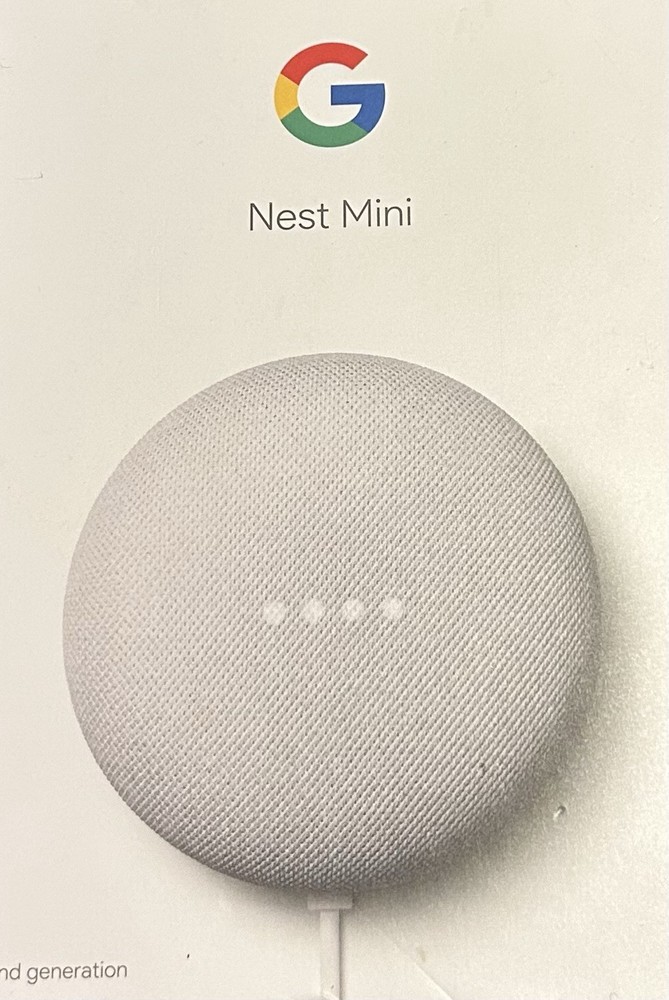 Google Nest Mini Smart Speaker Gray/White, Google Assistant, Bluetooth, Wi-Fi