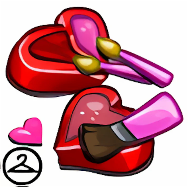 Neopets -  Valentine Makeup - Virtual Item - Fast and Safe