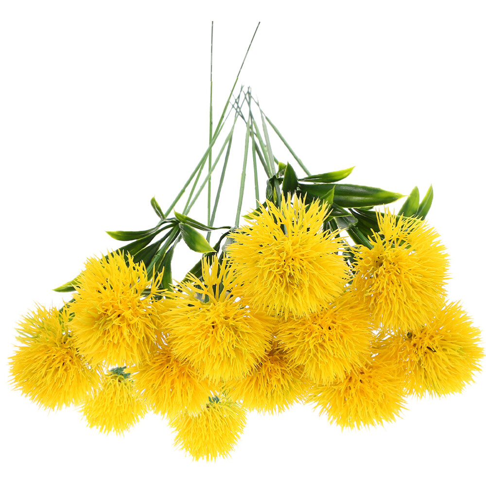 12 Pcs Faux Plant Fake Artificial Dandelion Realistic Flowers Bride