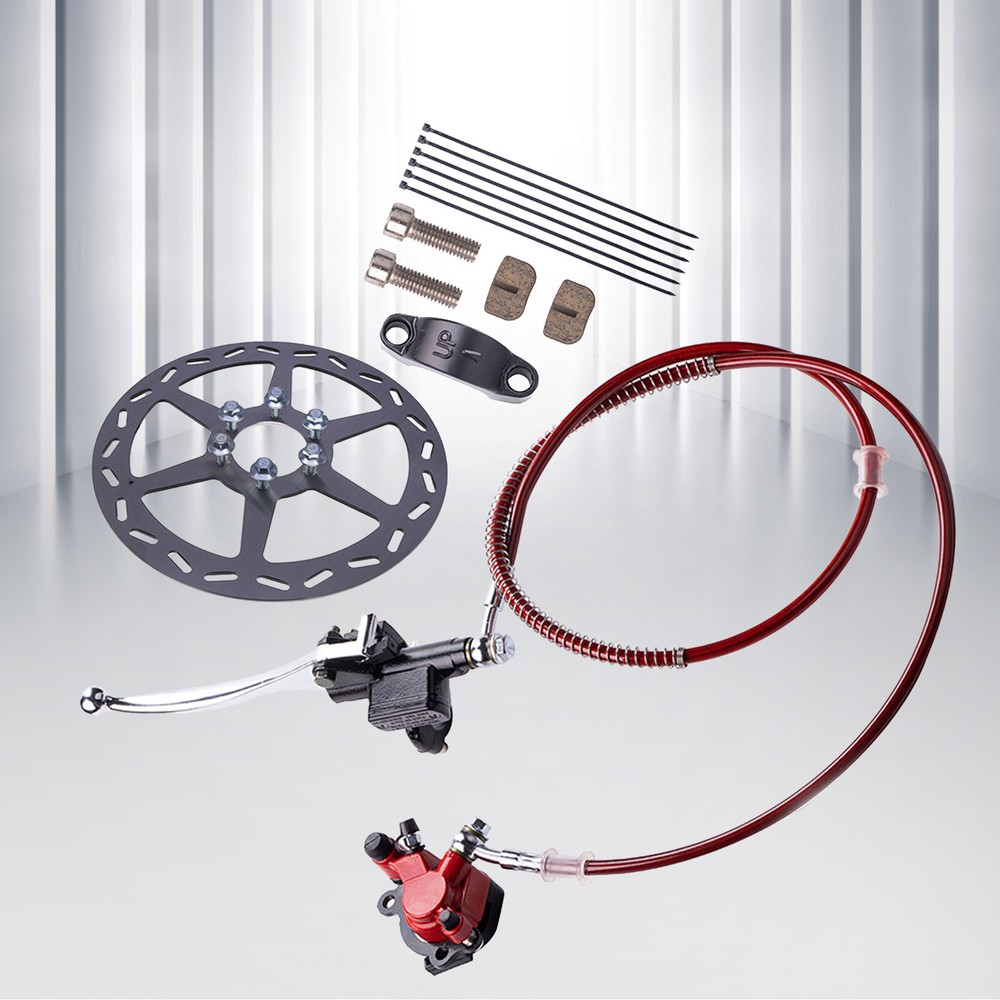 Mini Bike Brake Kit 𝗨𝗽𝗴𝗿𝗮𝗱𝗲𝗱 Hydraulic Disc Brake Caliper Assembly 180xV