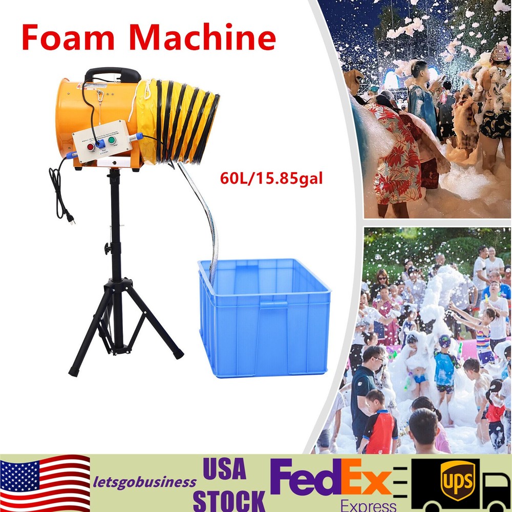 Electric Bubble Machine Foam Maker W/ Stand Pool Toy Bubble Toys 2295.45ft³/min