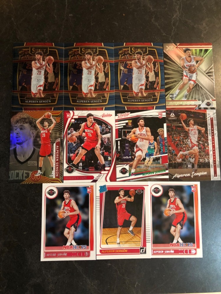 Lot of 11 2021-22 Alperen Sengun Select Rated Rookie RC Pink Green Parallel Rare