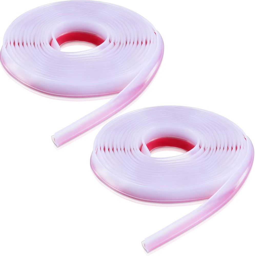 Tondiamo 2 Roll 196.8 Inch Frameless Shower Door PVC Side Seal Strip for Glass