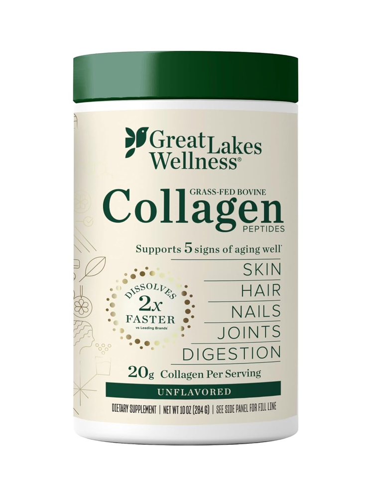 Great Lakes Collagen Peptides Powder Unflavored 22 Servings Daily Wellness