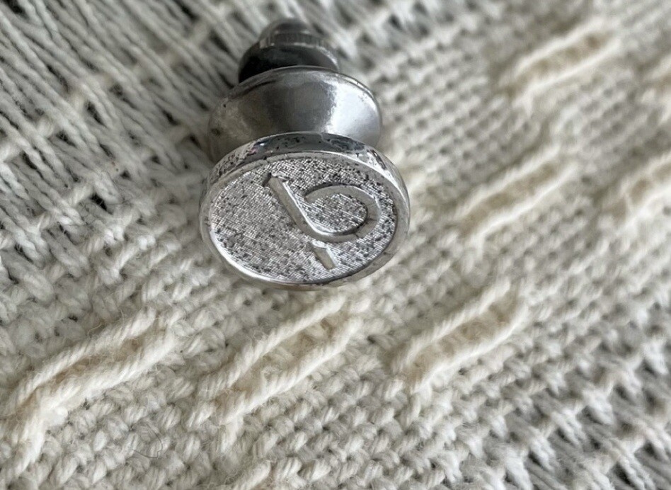 Lamode 70s Pop Art Sterling Silver 925 Tie Tack Pin 3.5g MCM Style