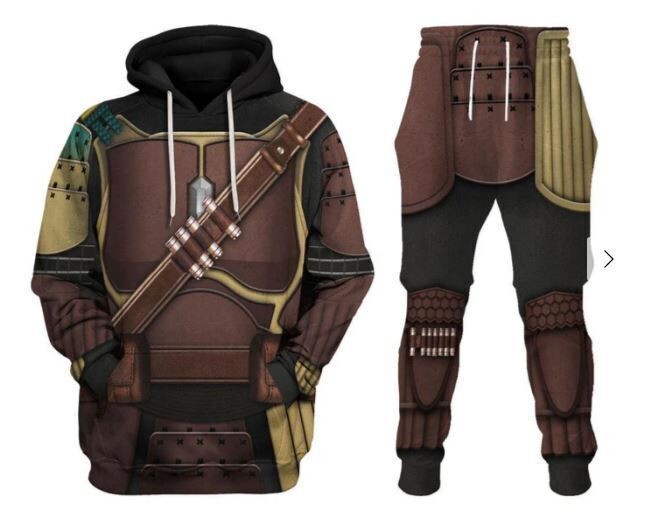 Star Wars Mandalorian Brown Samurai Hoodie and Sweatpants Set