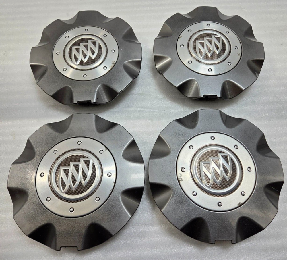 (4)2005-2009 Buick LaCrosse Allure OEM Silver Center Cap 9595038 Wheel Hub Cover