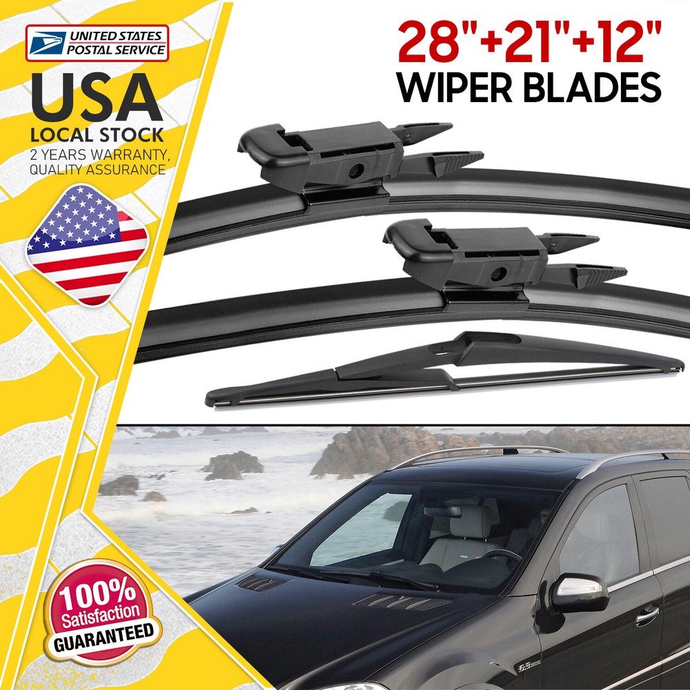 Original Equipment Bracketless Windshield Wipers with Natural Rubber Pinch Lock Design  