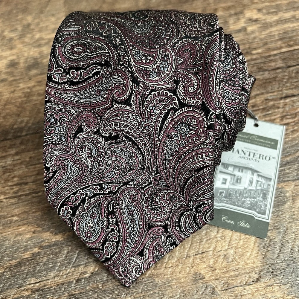 Daniel Cremieux Paisley Neck Tie 100% Silk *Read* Mantero Made In Italy Archive