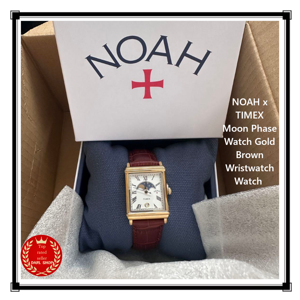 NOAH x TIMEX Moon Phase Watch Gold Brown Wristwatch Watch Japan New Authentic