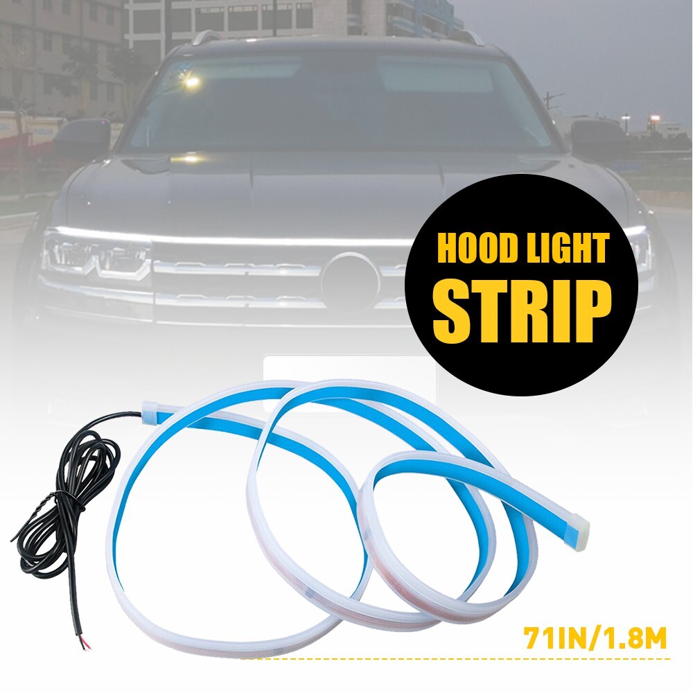 Dynamic Scan Start Up Hoodbeam Kit, Flexible Car Hood LED Meteor Strip Lights W