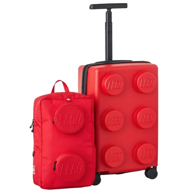 Lego Expandable Carry On Trolley with TSA Lock and Backpack Red Brand New  