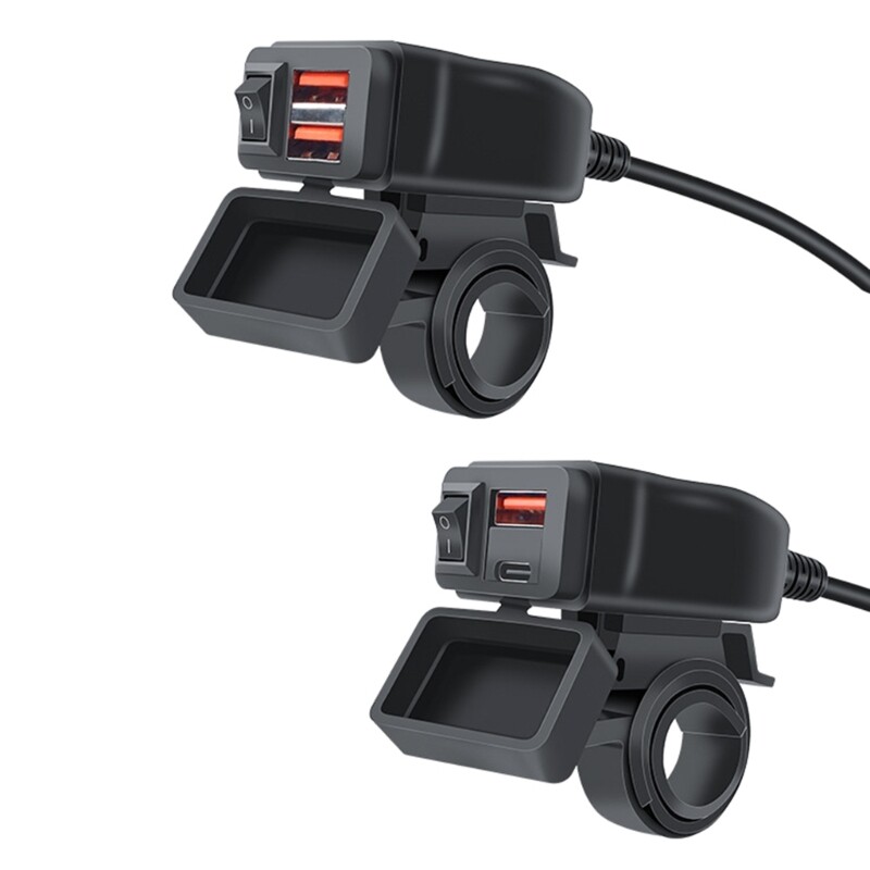 Waterproof Fast Charge Dual USB Motorcycle Phone Charger Adapter