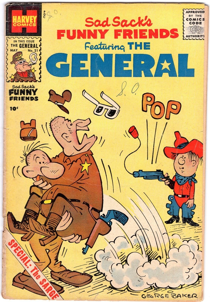 HARVEY COMICS: SAD SACK'S FUNNY FRIENDS FEATURING THE GENERAL #21, 1959