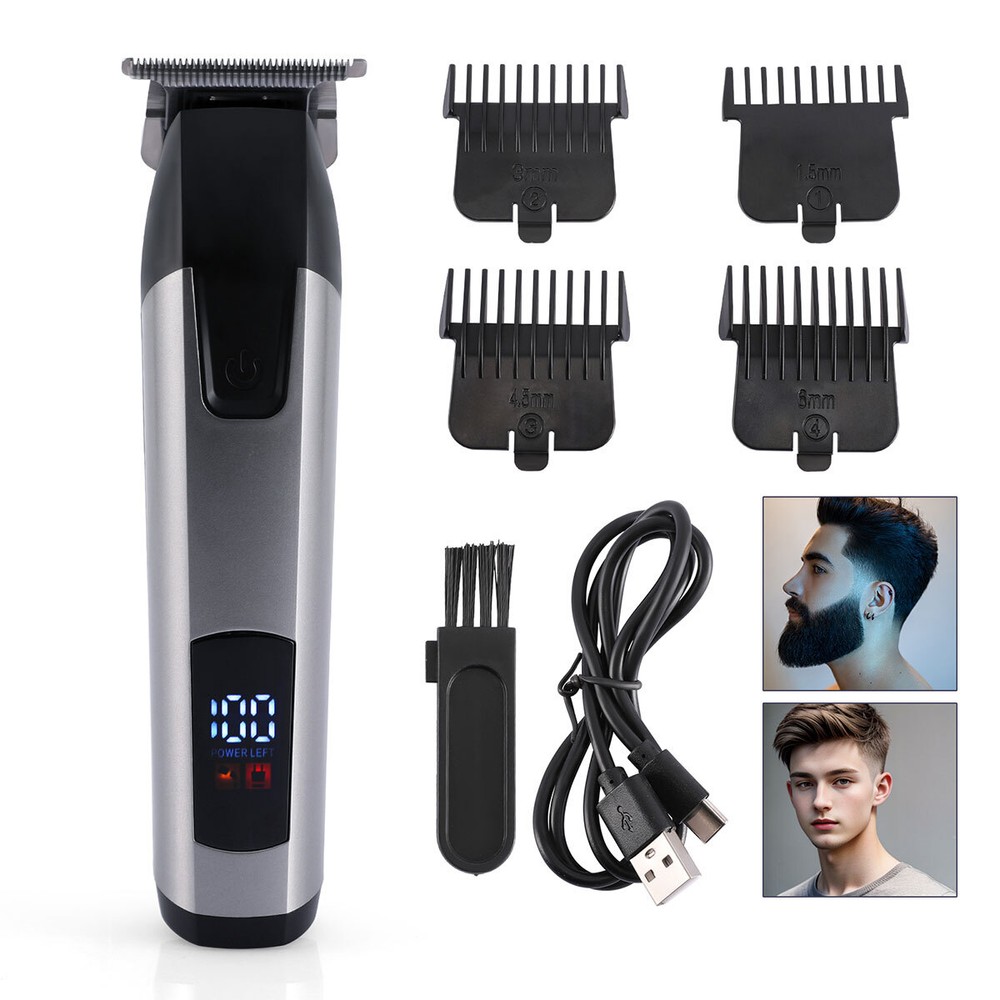 Professional Cordless Hair Clippers for Men - Barber Trimmer & Beard Grooming Machine