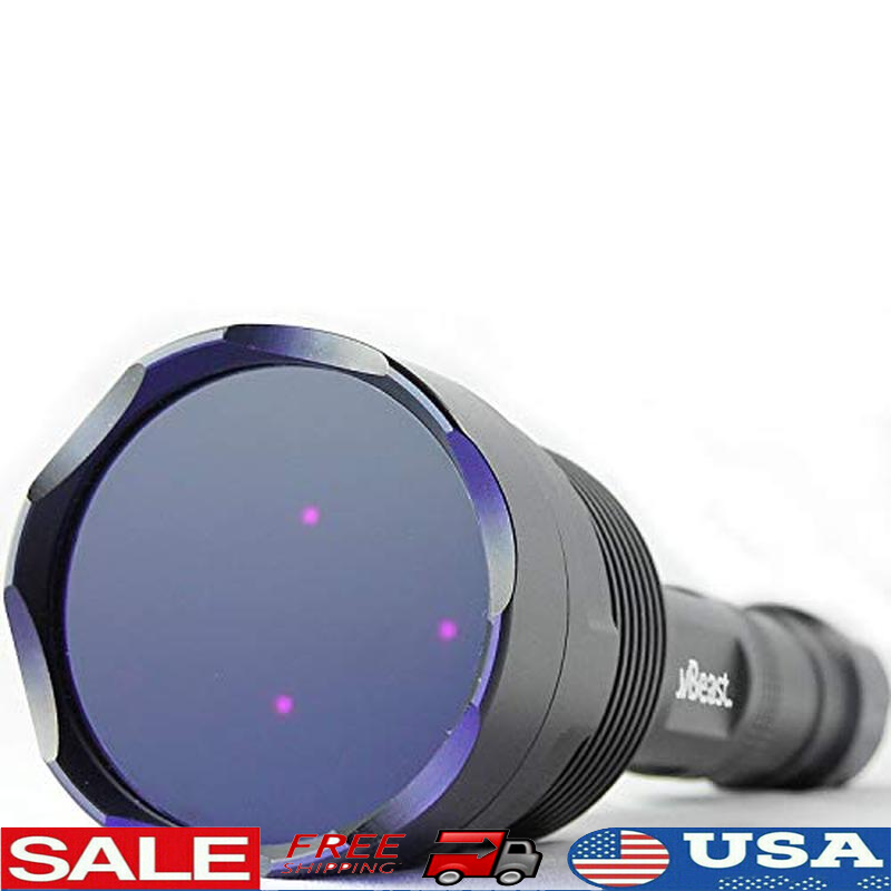 High Power 365nm UV Flashlight Long Range Ultraviolet Beam Professional Portable