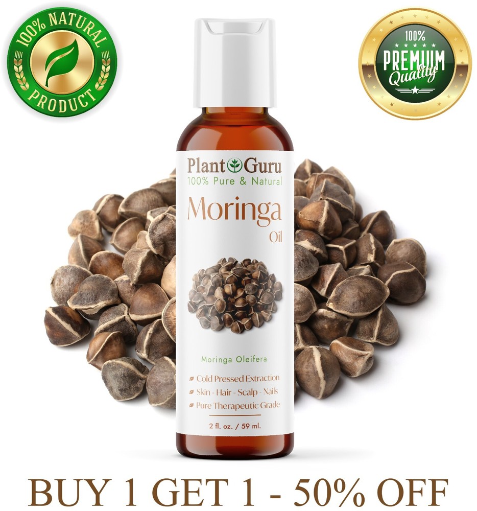 Moringa Oleifera Oil 2 oz. Cold Pressed Seed 100% Pure Natural For Skin, Hair