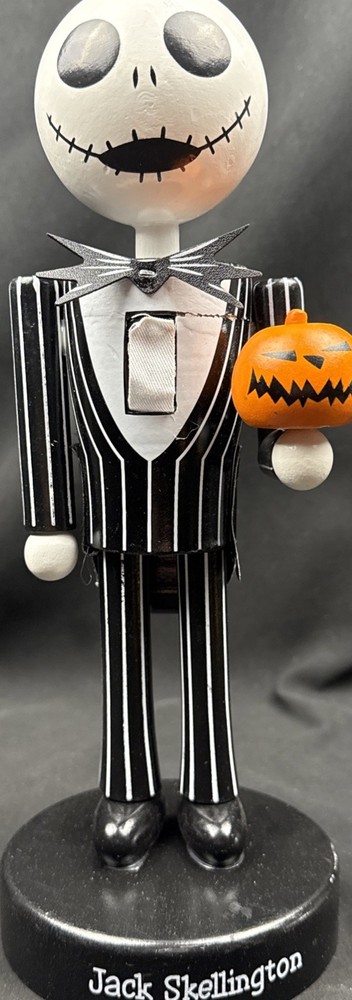 Disney The Nightmare Before Christmas Jack Skellington Nutcracker 11” Wood New