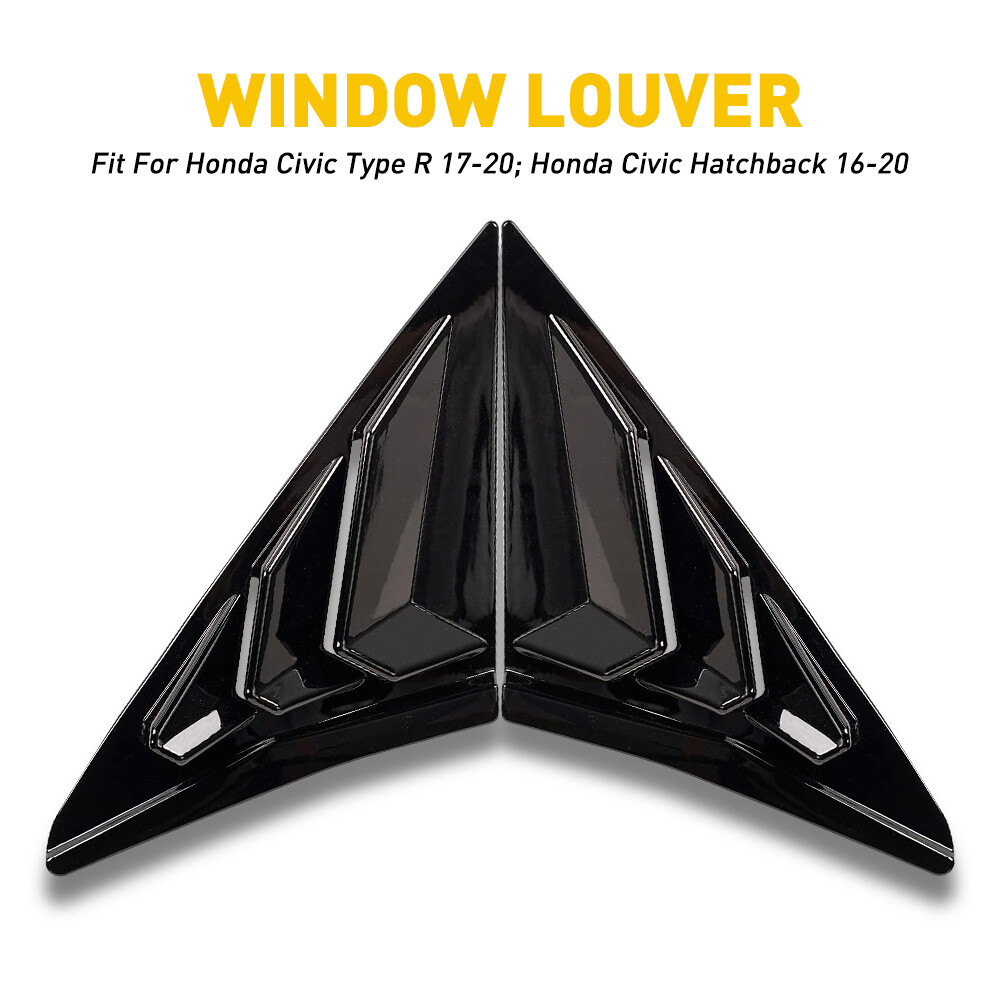 fits Honda Civic Hatchback 16 Plastic Car Side Window Louvers Shutter Cover Trim