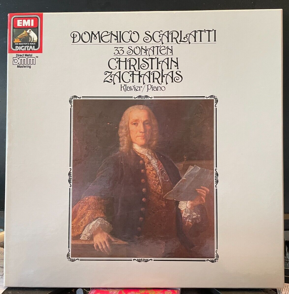 SCARLATTI 33 Sonaten, CHRISTIAN ZACHARIAS: Piano, 3 LP NM/NM 1985 GERMANY