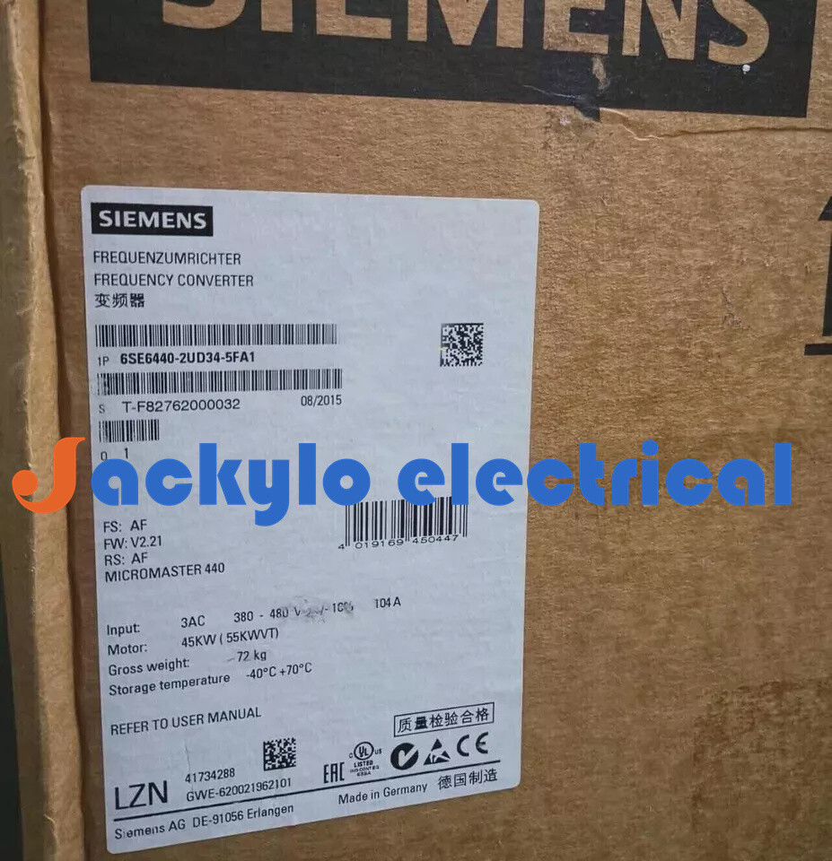 6SE6440-2UD34-5FA1 1PCS NEW SEALED SIEMENS MICROMASTER 440 6SE6440-2UD34-5FA1